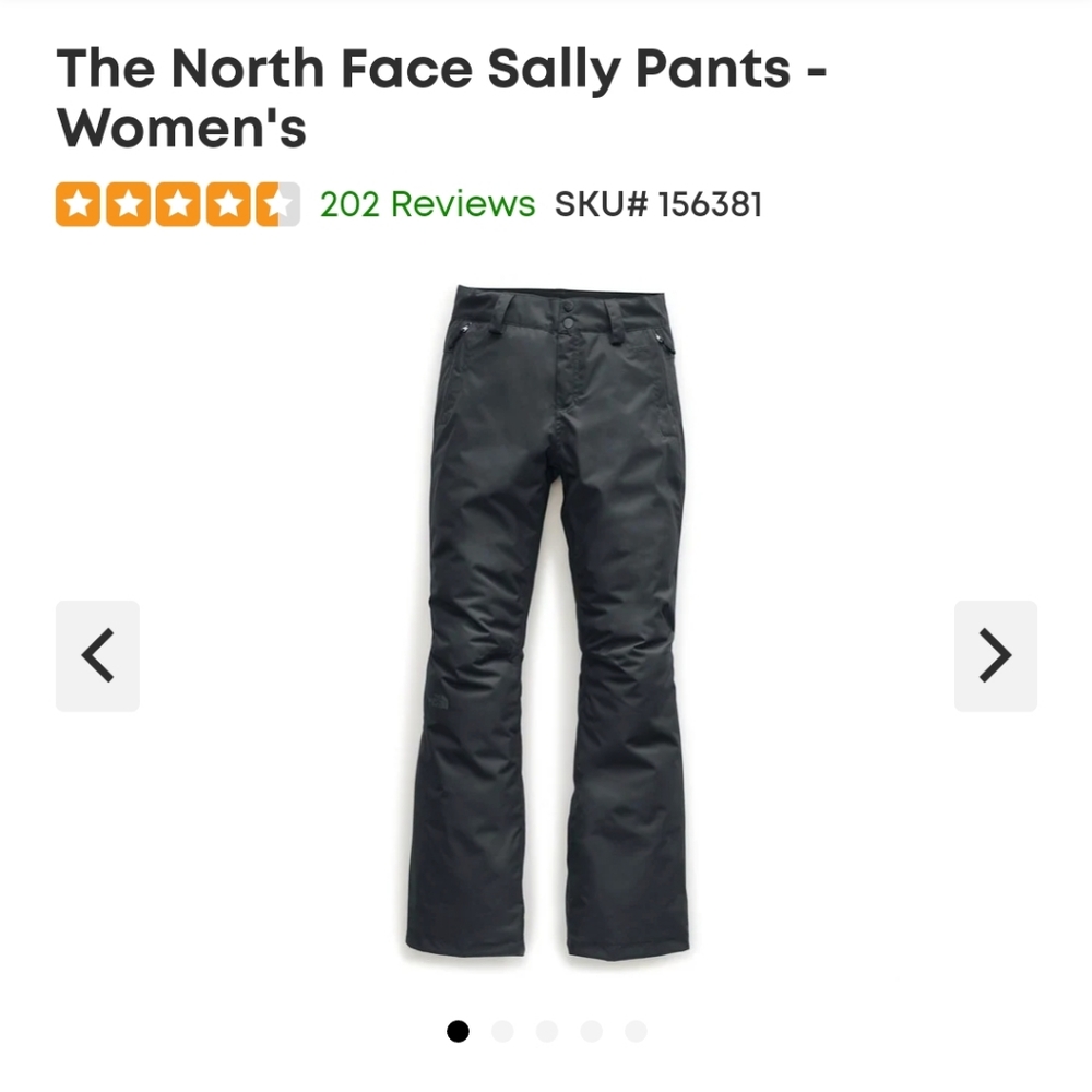 The North Face sally snow pants